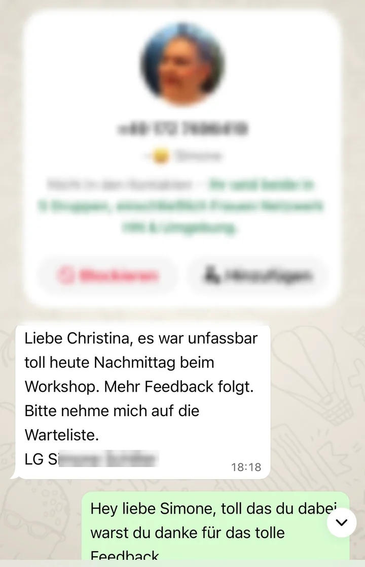 WhatsApp Feedback