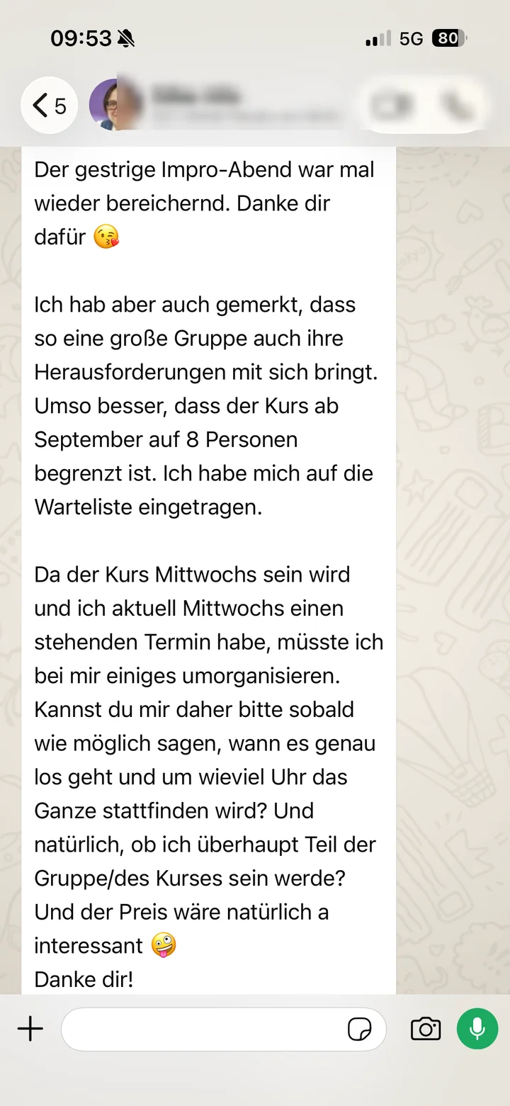 WhatsApp Feedback